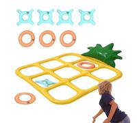 Vassoio da gioco per piscina gonfiabile - Set di lancio galleggiante, galleggiante di scacchi ananas, giocattolo per giochi d'acqua | divertente attività di nuoto per adulti, feste di famiglia, giochi