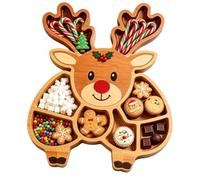 Vassoio da in legno con scomparti multipli per snack, 20 cm, regalo | Organizza ogni morso, evita il mix di sapori, facile condivisione, festa di ospite, riunioni di famiglia, ospiti