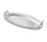 Vassoio da Pesce ovale ALEX cm 60 con manici in acciaio Lucido inox lucido
