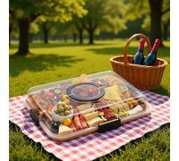 Vassoio da Picnic con Divisori Multiuso per Festa, Viaggio