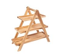 Vassoio Da Portata A 3 Livelli - Supporto Per Torta In Legno | Supporto Rustico Per Sandwich E Dolci | Decorativo A Più Livelli Per Dessert, Buffet, Finger Food, Espositore Per Alimenti Elegant