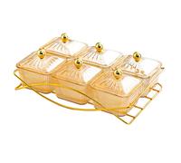 Vassoio da portata con noci e caramelle con coperchio e manico per antipasti