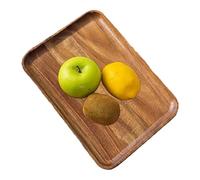 Vassoio da Portata di Servizio in Legn, Vassoio da tè in Legno massello da Portata Multiuso, Ciotola decorativa adatta per la colazione, accessorio esclusivo per la casa (abbronzatura)