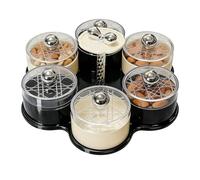 Vassoio Da Portata Diviso - Da Cucina Rotante, Vassoio Per Verdure Con Coperchio | Organizzatore Multiscomparto, Design Pigro A 360 Gradi, Contenitore Durevole, Progettato Per La Tavola Degli A