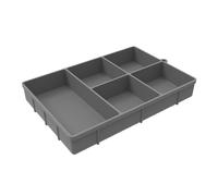 Vassoio Da Portata Diviso - Organizer Per Piatti Portatile A 5 Scomparti | 35,5 X 23 X 5 Cm | Vassoio Per Alimenti Riutilizzabile, Per Snack, Biscotti, Al Cioccolat