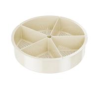 Vassoio da portata diviso, piatto per verdure a 5 scomparti, vassoio rotante per verdure, per feste, intrattenimento, picnic, campeggio, Natale, Ringraziamento, viaggi