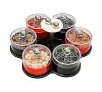 Vassoio Da Portata Diviso - Scatola Per Snack In ABS | Vassoi Per Snack, Design Rotativo Liscio Per Alimenti Girevole Per Feste, Vassoio Per Verdure Con Coperchio Per Tavolo Per Alimenti Bambin