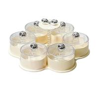 Vassoio Da Portata Diviso - Vassoio Per Verdure Con Coperchio, Da Cucina Girevole, Vassoi Per Snack, Contenitori Per Alimenti Scatole Per Alimenti Tavolo Bambini Adulti Viaggi Picnic Cat