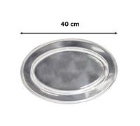 Vassoio da Portata Ilsa Ovale Horeca in Acciaio Inossidabile Ribordato Grande