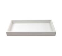 Vassoio da portata in legno, 40 x 16 cm, bianco - Vassoio decorativo allungato come ciotola rettangolare in legno per decorazione natalizia, piccolo vassoio in legno come moderno corona dell'Avvento,
