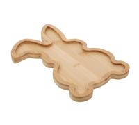 Vassoio da portata in legno a tema pasquale a forma di coniglio, vassoio