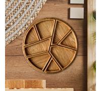 Vassoio da portata in legno diviso, tagliere rotondo per dolciumi, antipasti, ,