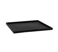 Vassoio da Portata in Legno, Quadrato Nero Vassoi Decorativi Rettangolare Moderni Piatto Insalata Pane Prima Colazione Alimenti Frutta Bicchieri per tè Caffè Snack Cucina Casa Ristorante Soggiorno