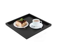 Vassoio da Portata in Legno, Vassoio in Legno Massiccio di Forma Rettangolare Per Alimenti, Vassoio da Tè, Vassoio da Ristorante per Colazione A Letto, Pranzo, Cena, Patio, Bagno, Ristorante(30x30cm)