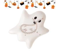 Vassoio da portata per Halloween, vassoio in ceramica per Halloween, decorazione stagionale per soggiorno, toletta, camera da letto, sala da pranzo, cena del Ringraziamento