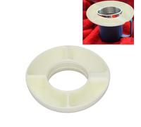 Vassoio da Portata per Snack in Silicone Ciotola per Frutta Divisa per Bicchieri da 40 Once e 30 Once con Ampio Design della Fessura Sul Bordo della Tazza (Bianco)