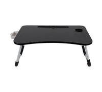 Vassoio da portata pieghevole per letto, colore nero, 60 x 40 x 26 cm