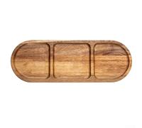 Vassoio da portata rettangolare in legno per tè, caffè e dessert, elegante organizer da cucina in stile giapponese con finitura liscia per uso domestico e bar, piatto in legno naturale semplice da