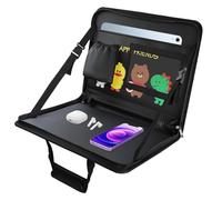 Vassoio da pranzo al volante, tavolo da tavolo per sedile posteriore per auto | Vassoio per volante auto, scrivania per laptop, vassoi alimentari,Borsa portaoggetti multifunzionale