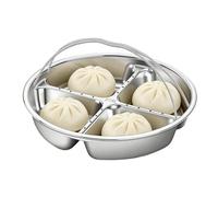 Vassoio da pranzo compartimentato - a vapore in acciaio inossidabile con manico | Vassoio frutta separato - per antipasti cena in appartamento, Serate con gli amici,