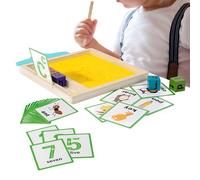 Vassoio da scrittura con sabbia per bambini, in legno, con sabbia, per imparare l'alfabeto, gioco sensoriale per l'istruzione speciale, per ragazzi, ragazze, figlia, figlio
