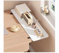 Vassoio da scrivania pieghevole da parete, mensola sospesa per tastiera, bracciolo salvaspazio e soluzione per riporre oggetti, colore bianco, 60 x 25 cm, ideale per casa, ufficio e piccoli spazi