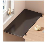 Vassoio da scrivania pieghevole da parete per tastiera, nero, 50 x 25 cm, ripiano galleggiante multifunzione e bracciolo, salvaspazio, regolabile, ideale per casa e ufficio