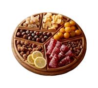 Vassoio Da Servizio Per Feste | Vassoio Con Scomparti Rimovibili | Da Servizio In Legno Per Decorazione Casa | Per Verdura Dessert Frutta Colazione Cena BBQ Grigliate Soggiorno Dispensa