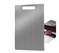 Vassoio Da Taglio In Acciaio -tavola Da Cucina Inossidabile Durevole, Supporto A Doppio Lato, Superficie Non Slittata Con Consistenza Igienica | Preparazione Per Carne Di Carne Frutta Verdure Pasticce