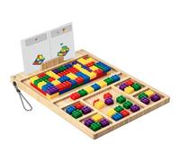 Vassoio da tavolo per Lego con supporto per istruzioni, 7 scomparti profondi con cordino, lavagna multifunzione per mattoni Lego fai da te