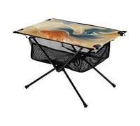 Vassoio da tavolo rosso e blu con nuvole dorate, resistente, per esterni, per campeggio, escursionismo, picnic all'aperto