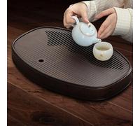 Vassoio da tè cinese Gongfu, vassoio da tè in bambù con stoccaggio dell'acqua, set da tè in bambù