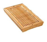 Vassoio da tè in bambù - Tavolo d'acqua quadrato per casa e ufficio Design semplice drenaggio e asciugatura 50 x 29 x 6 cm ideale per gli amanti del tè e gli appassionati