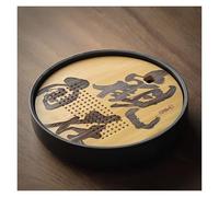 Vassoio da tè Kong Fu Vassoio da tè Set da tè in Ceramica Vassoio da tè Cinese Vassoio di Raccolta dell'Acqua Vassoio da tè Rotondo Kung Fu Vassoio da tè per Uso Domestico (C)