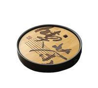 Vassoio da tè Kong Fu Vassoio da tè Set da tè in Ceramica Vassoio da tè Cinese Vassoio di Raccolta dell'Acqua Vassoio da tè Rotondo Kung Fu Vassoio per Tazze da tè per Uso Domestico (A)