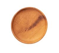 Vassoio da tè piccolo in legno di noce vassoio rotondo con conservazione per fr