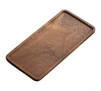 Vassoio da tè realizzato in legno di noce per praticare la preparazione a secco, servire come supporto per pentole e tavolino da tè con calore naturale (piccolo rettangolo)