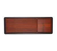 Vassoio da tè rustico in bambù con drenaggio dell'acqua, tavolo da portata cinese Gongfu per cerimonia del tè, vassoio da portata per tè marrone, perfetto per la casa e come regalo