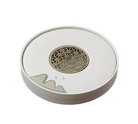 Vassoio da Tè Tavolo da tè rotondo in ceramica Vassoio Stoccaggio dell'acqua for uso domestico semplice Piccolo set Kung Fu for snack Servizio da Tè Gongfu