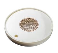 Vassoio da Tè Vassoio da tè in ceramica for uso domestico rotondo a secco Set Kung Fu for ufficio con funzione di conservazione dell'acqua Servizio da Tè Gongfu