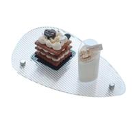 Vassoio da toeletta trasparente in acrilico trasparente, stile semplice e moderno, vassoio da tavolino