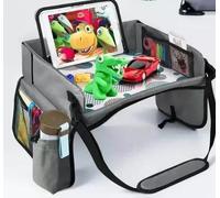 Vassoio da viaggio per bambini, giocattolo multifunzione a partire dai 3 anni (grigio)