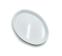 Vassoio Dama Ovale in Pura Melamina Ø cm 47x35 Bianco Made in Italy