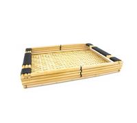 Vassoio decorativo BOURGH Marrakech in rattan vassoio per feste con plateau