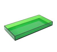 Vassoio decorativo in acrilico per bagno, profumo, gioielli, trucco, per comò, piccolo organizer da scrivania, vassoio per lavello per bancone, verde smeraldo