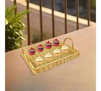 Vassoio decorativo portatile, vassoio decorativo per alimenti con cestino