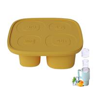 Vassoio del ghiaccio del cilindro, stampo del ghiaccio del cilindro, stampo del ghiaccio di novità, stampo in silicone a 4 cavità per il campeggio all'aperto, produttore contenitore per tazza 30oz