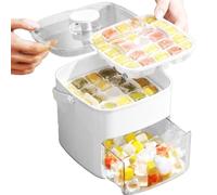 Vassoio del ghiaccio: produttore di rilassanti, vassoio flessibile con coperchio | Design sicuro del congelatore a fusione lenta con funzione pop facile, per bevande, fabri