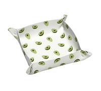 Vassoio del valet del cuoio della stampa dell'avocado, vassoio dell'organizzatore della cassettiera, per le chiavi dell'orologio dei gioielli della Tabella dell'entrata