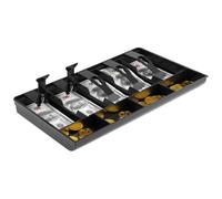 Vassoio di cassa per cassetto, 5 scomparti per banconote e 4 monete, custodia in ABS, organizer per banconote, supermercati, negozi